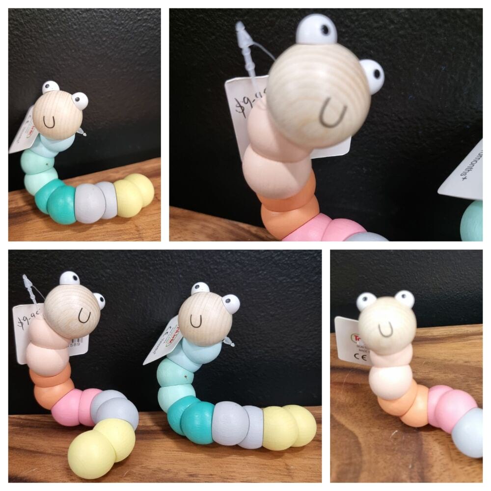 Wooden Wiggly Worm