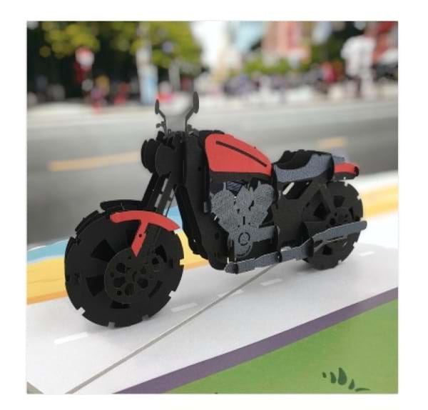 Motorbike Pop Up card